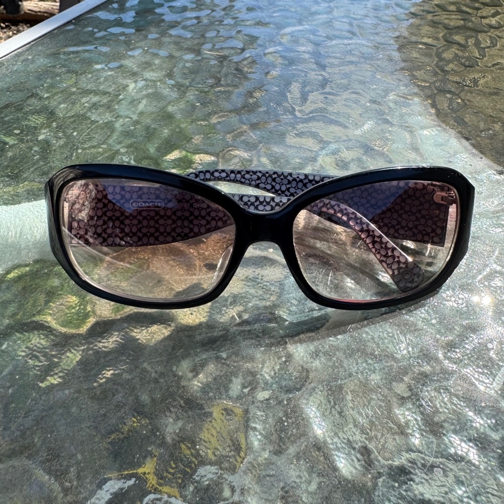 Coach Whitney S495 Black Rectangular Sunglasses w… - image 3